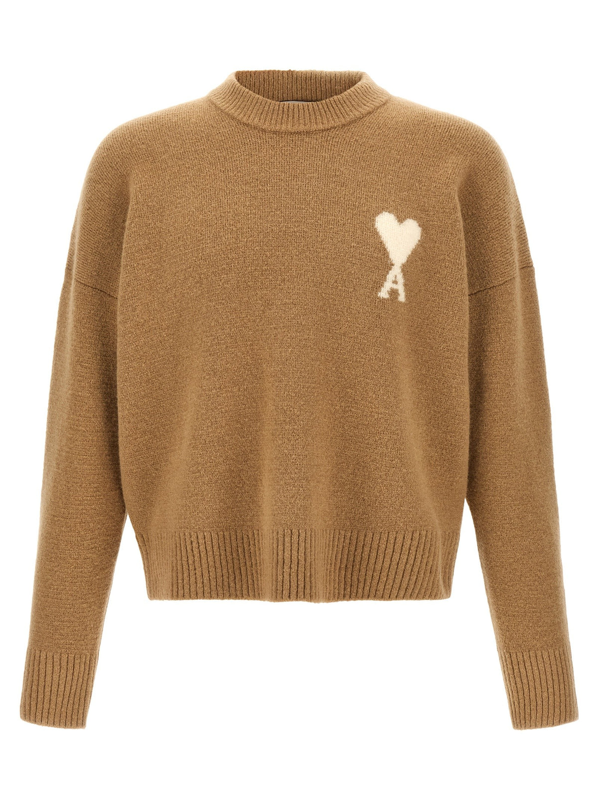 Ami Paris Ami De Cœur Sweater Beige