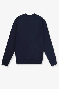 Navy blue Ami Paris men’s cotton crewneck sweatshirt ideal for casual wear with a comfortable fit