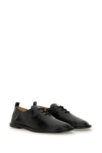 Ami paris women’s black leather lace-up oxford shoes with sleek minimalist design and subtle stitching details