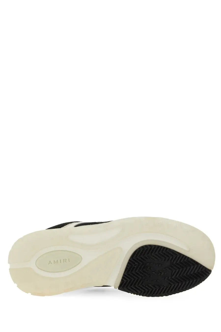 Amiri men’s sneaker ma black in black and cream with textured rubber outsole for stylish casual wear