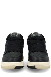 Amiri men’s sneaker ma black black nike air max with matte finish perforated toe box and white rubber sole