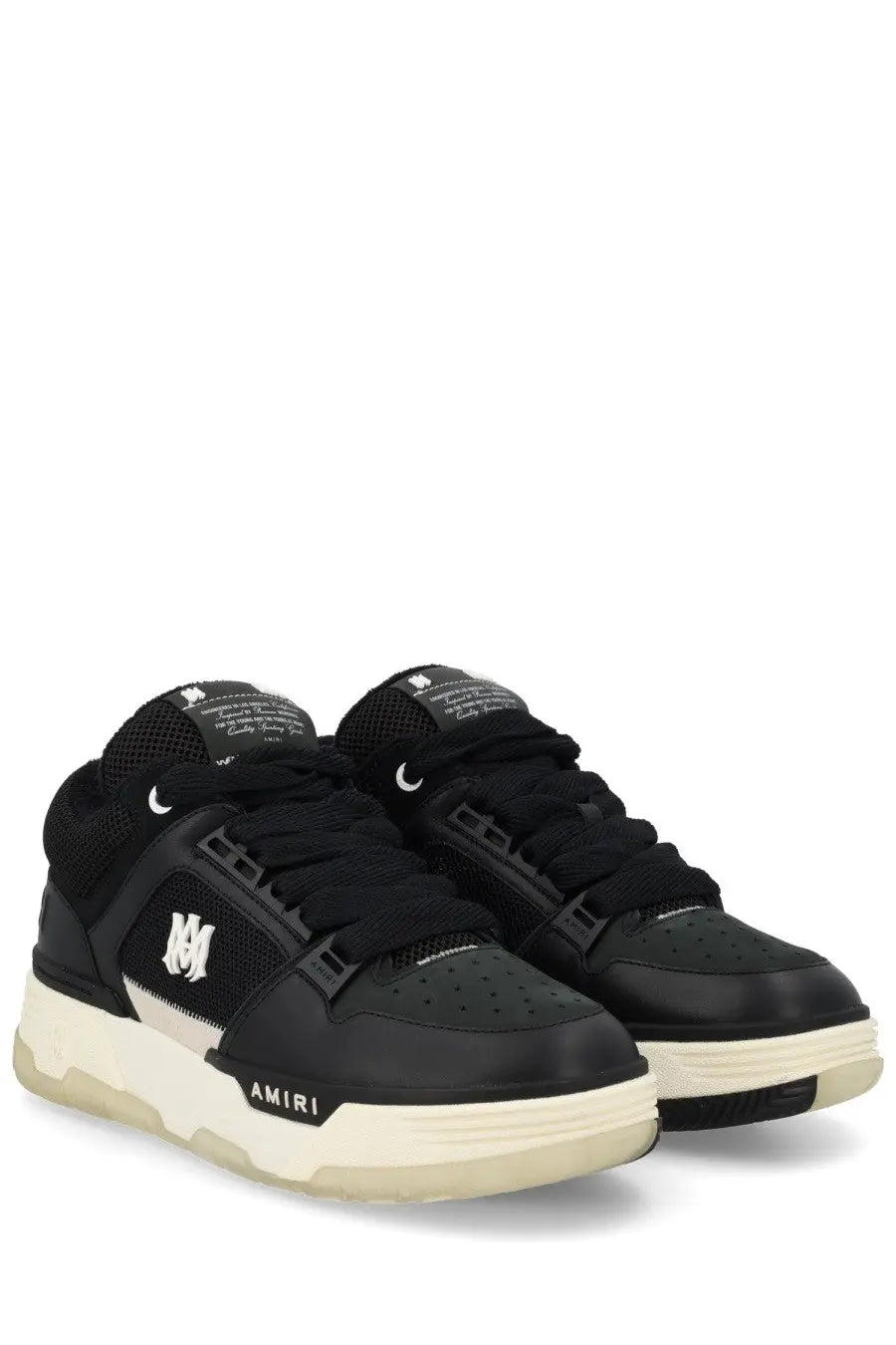 Amiri men’s sneaker ma black with contrasting cream sole and mesh detailing for stylish casual wear