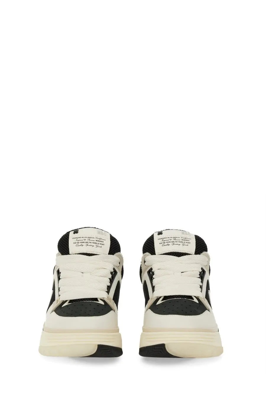 Amiri men’s sneaker ma black high-top with chunky sole white and black perforated toe box design