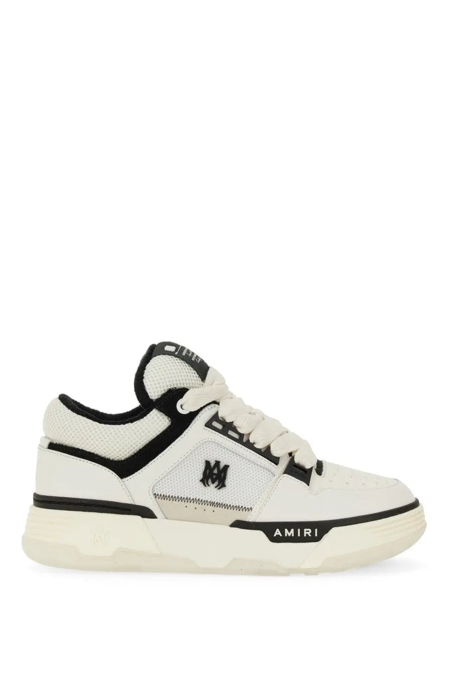 Amiri men’s sneaker ma white in white and black with mesh upper rubber sole and logo detailing