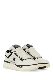 Amiri men’s sneaker ma white with white and black chunky sole mesh and synthetic leather upper bold logo detailing