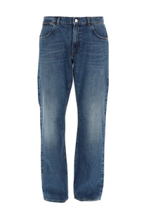 Amish supplies men’s jeans james wash crinkle blue dark blue denim with straight-leg cut and subtle fading