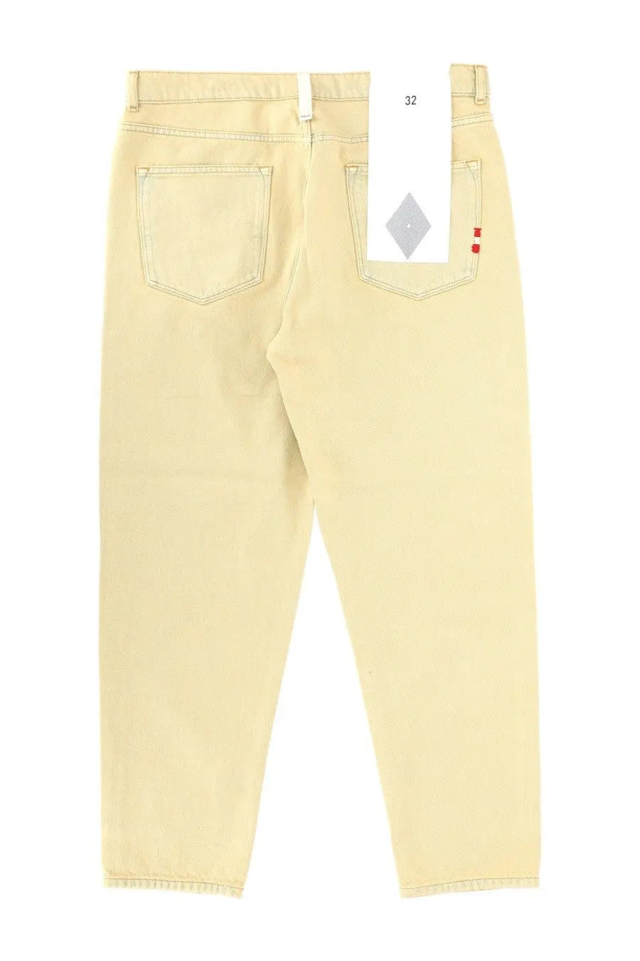 Cream-colored straight-leg denim jeans with frayed hems from amish supplies mens jeans jeremiah harley beige