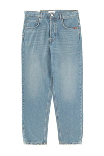 Amish supplies men’s jeans jeremiah sand stone blue light-wash denim with relaxed straight-leg and subtle fading