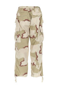 Amish Supplies men’s pantalone cargo in cotone green beige and brown camouflage cotton cargo pants with multiple pockets