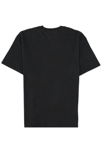 Amish supplies men’s shirt con micro black short-sleeved crew neck t-shirt with a simple design