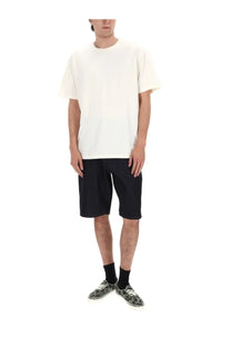 A minimalist off-white cotton t-shirt with a relaxed fit and short sleeves for amish supplies men’s shorts tommy blue