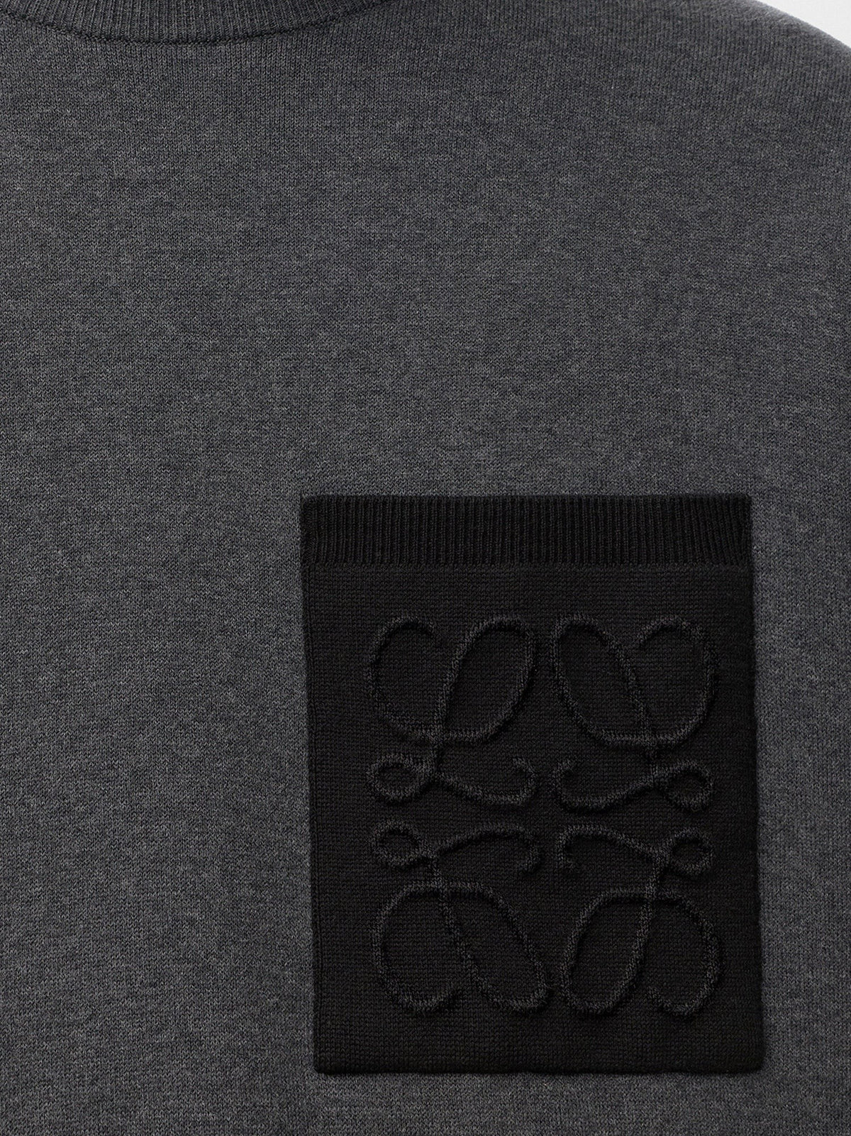 Loewe Men's Anagram Cotton Blend Sweatshirt Grey