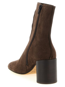 MM6 Maison Margiela Anatomic Stitch Toe Ankle Boots Brown