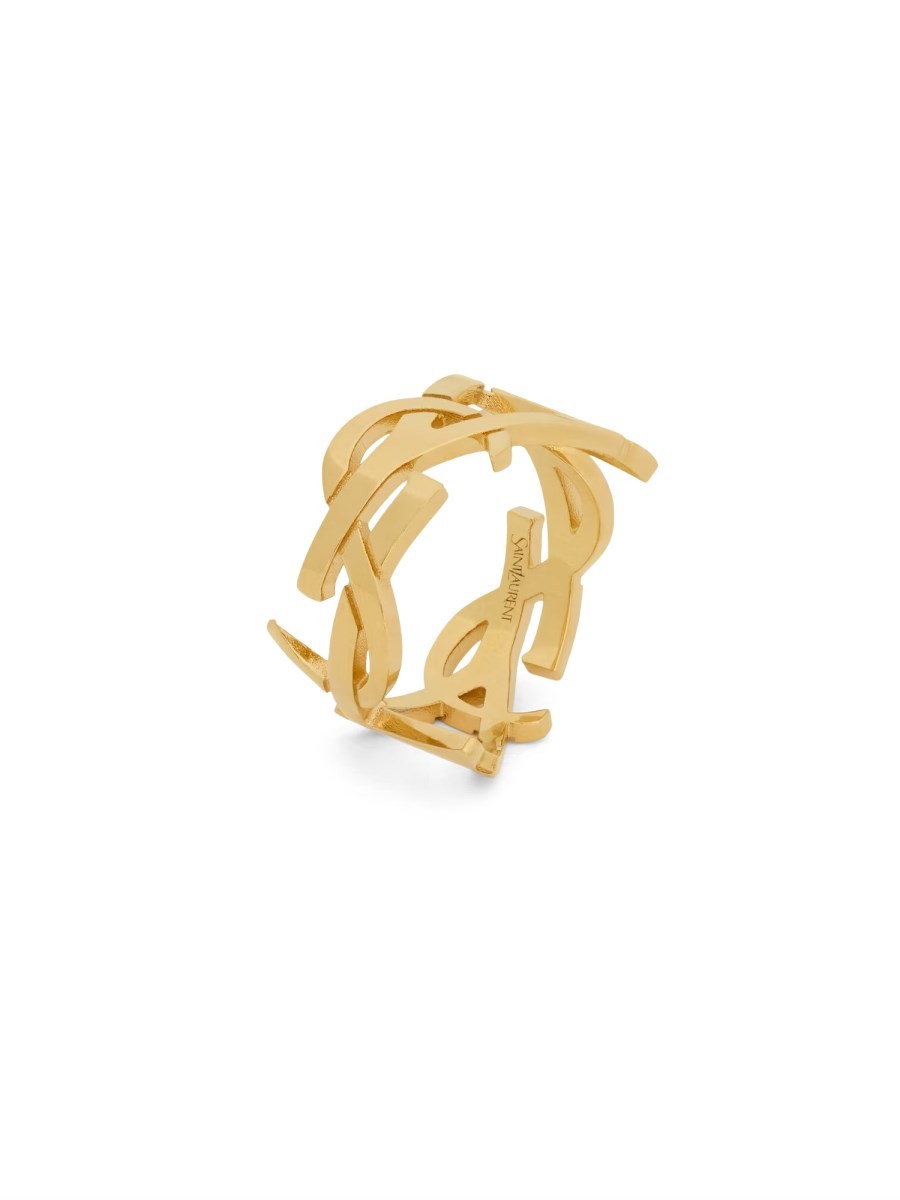Saint Laurent Women's Anello Ferma Sciarpa Cassandre Gold