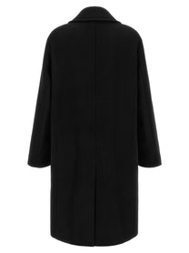 Fendi Angora and Wool Coat Black