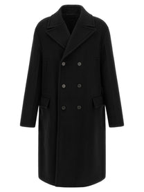 Fendi Angora and Wool Coat Black