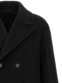 Fendi Angora and Wool Coat Black