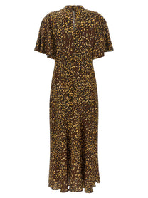 TWINSET Animal Print Dress Brown