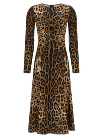 Dolce &amp; Gabbana Animal Print Dress Brown