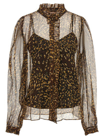 TWINSET Animal Shirt Brown