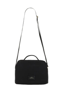 Black anya hindmarch women’s eyes shoulder bag crossbody with sleek minimalist design and adjustable strap