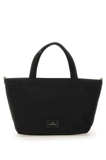 Anya Hindmarch women’s mini eyes tote bag black with structured handles and minimalist label
