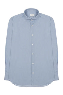 Archivium be updated men’s camicia blue light blue subtle textured technical fabric dress shirt with classic collar and button front