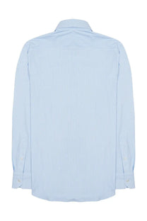 Archivium be updated men’s camicia light blue and white striped long-sleeved dress shirt in technical fabric blue