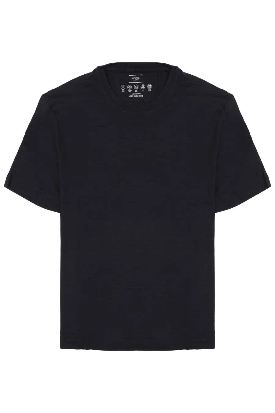 Black short-sleeved crew neck t-shirt by off-white combines casual style with premium fabric for everyday wear