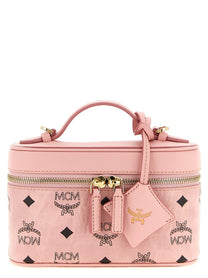 MCM Aren Vanity Case Handbag Blue