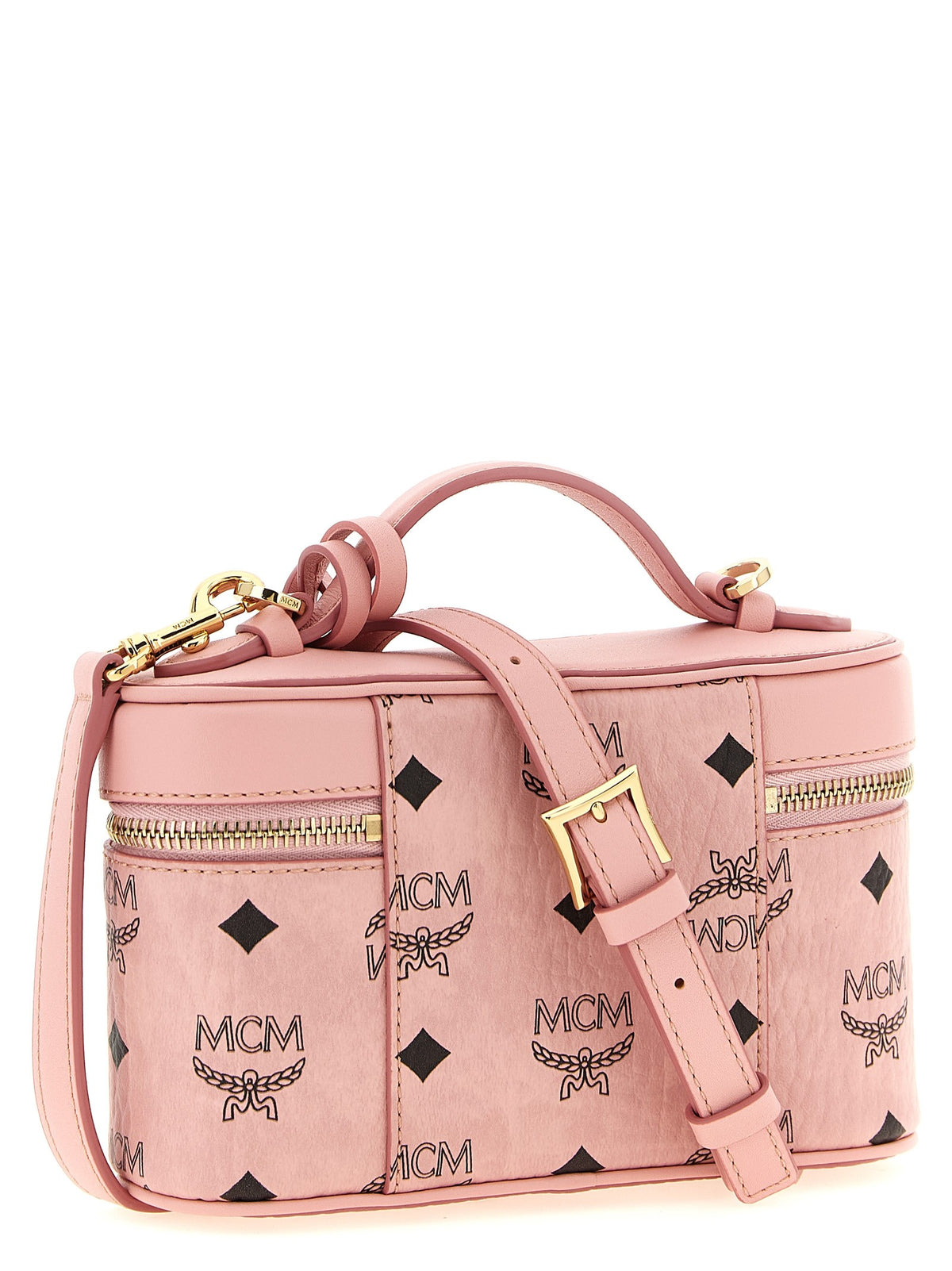 MCM Aren Vanity Case Handbag Blue