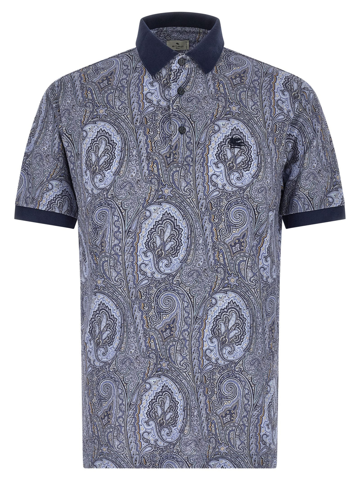 ETRO Arnica Paisley Polo Shirt Blue