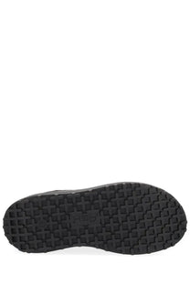 Black rubber sole with grid tread pattern on the back of ash women’s boot onyx brown