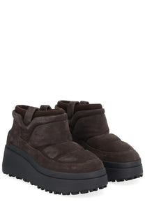 Ash women’s boot onyx brown brown suede ankle boots with thick black platform sole for stylish casual wear
