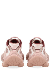 Ash women’s dragon sneaker blue featuring pink and maroon chunky mesh and synthetic upper with oversized rubber sole