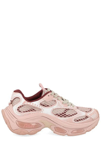Ash women’s dragon sneaker in pink and maroon mesh with chunky sole for stylish casual wear