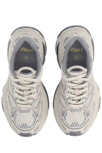 Ash women’s Dragon sneaker grey featuring beige and gray textured mesh upper with bold chunky soles