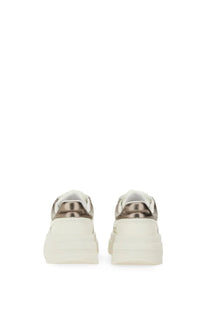Ash women’s icons combo sneaker white in white and metallic gold with chunky sole design for trendy casual wear