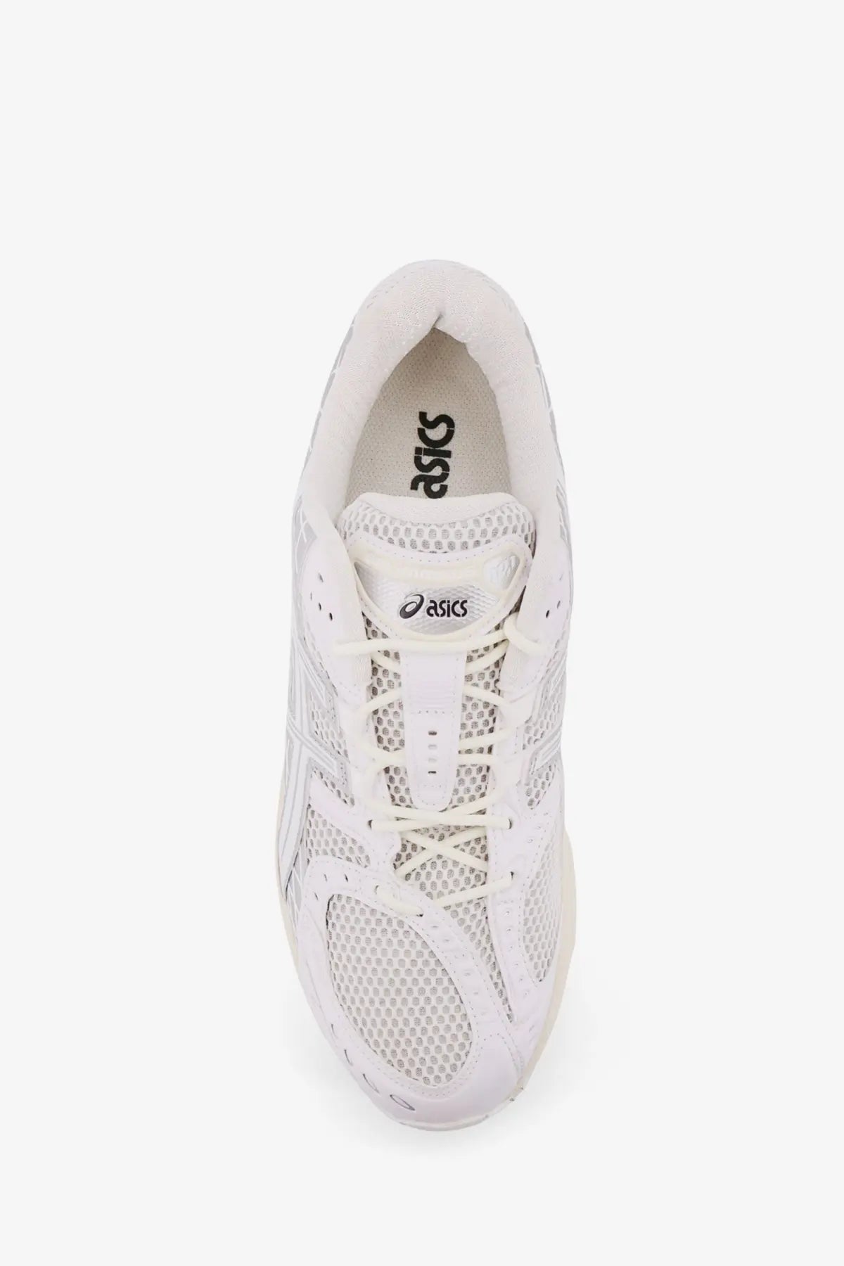 Asics men’s gel nimbus mesh sneakers white with breathable mesh upper and sleek running shoe design