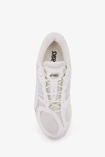 Asics men’s gel nimbus mesh sneakers white with breathable mesh upper and sleek running shoe design