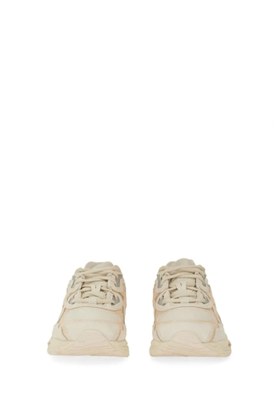Beige balenciaga triple s sneakers with chunky sole and layered leather upper in asics unisex gel nyc sneaker style