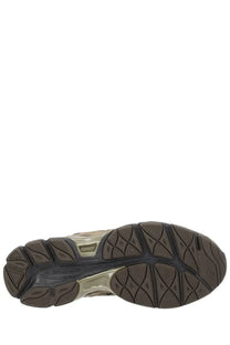Brown and beige asics unisex gel nyc sneaker sole with textured grippy tread pattern for running and casual use