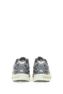 Asics unisex gel nyc sneaker gray with gray and white gel-1000 upper and chunky textured midsole
