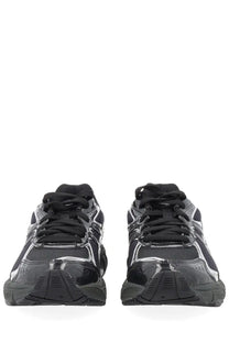 Asics unisex sneaker GT black running shoes in black and silver with a glossy finish on the toe cap
