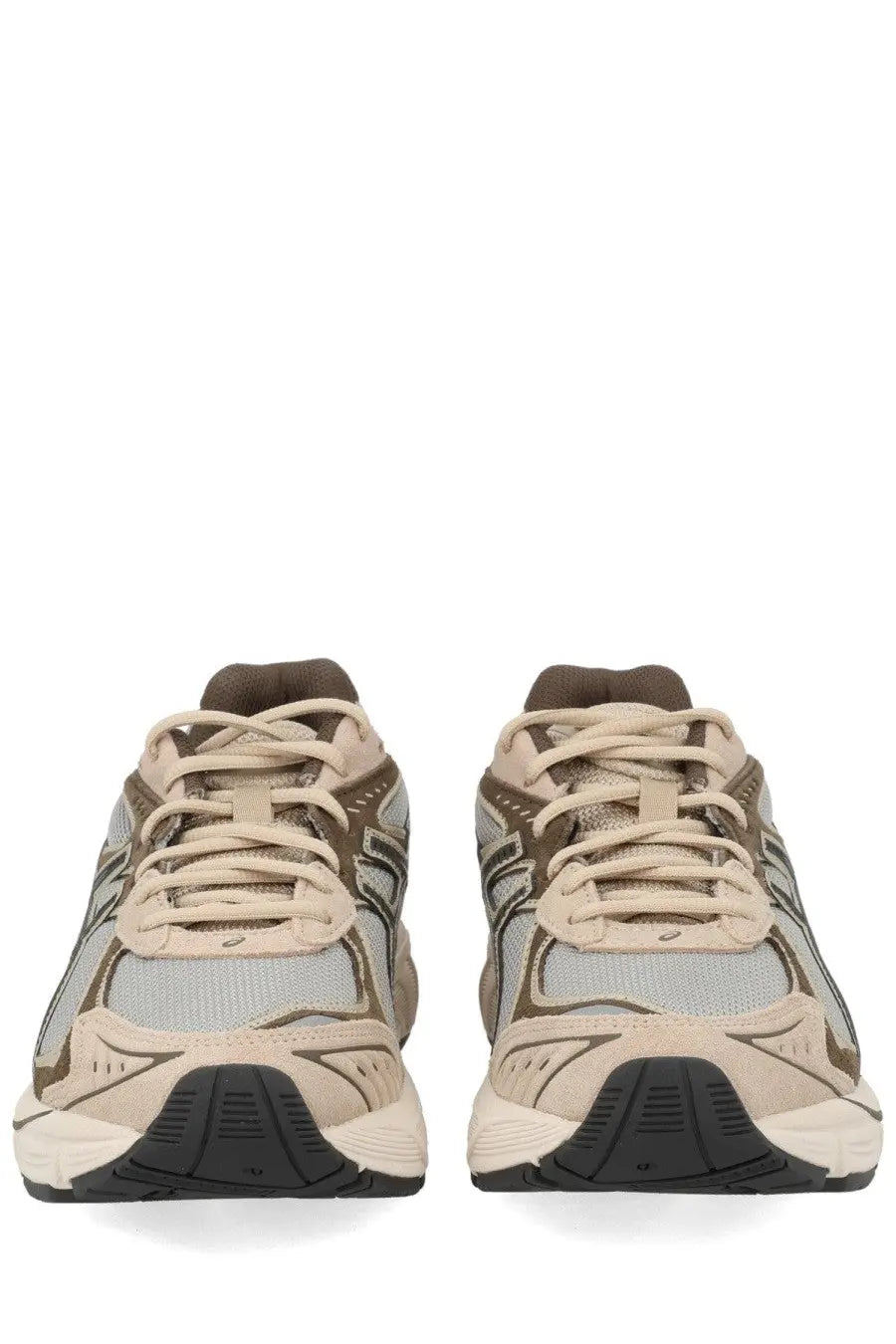 Beige and brown asics unisex sneaker gt grey with mesh and synthetic overlays for running and casual wear