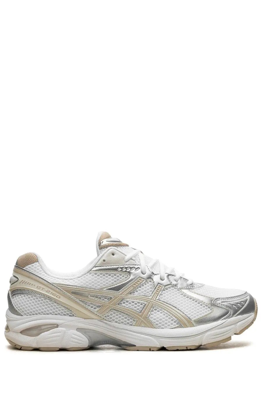 Asics unisex sneaker gt white with white and silver gel-kayano 180 running shoe mesh upper and metallic accents