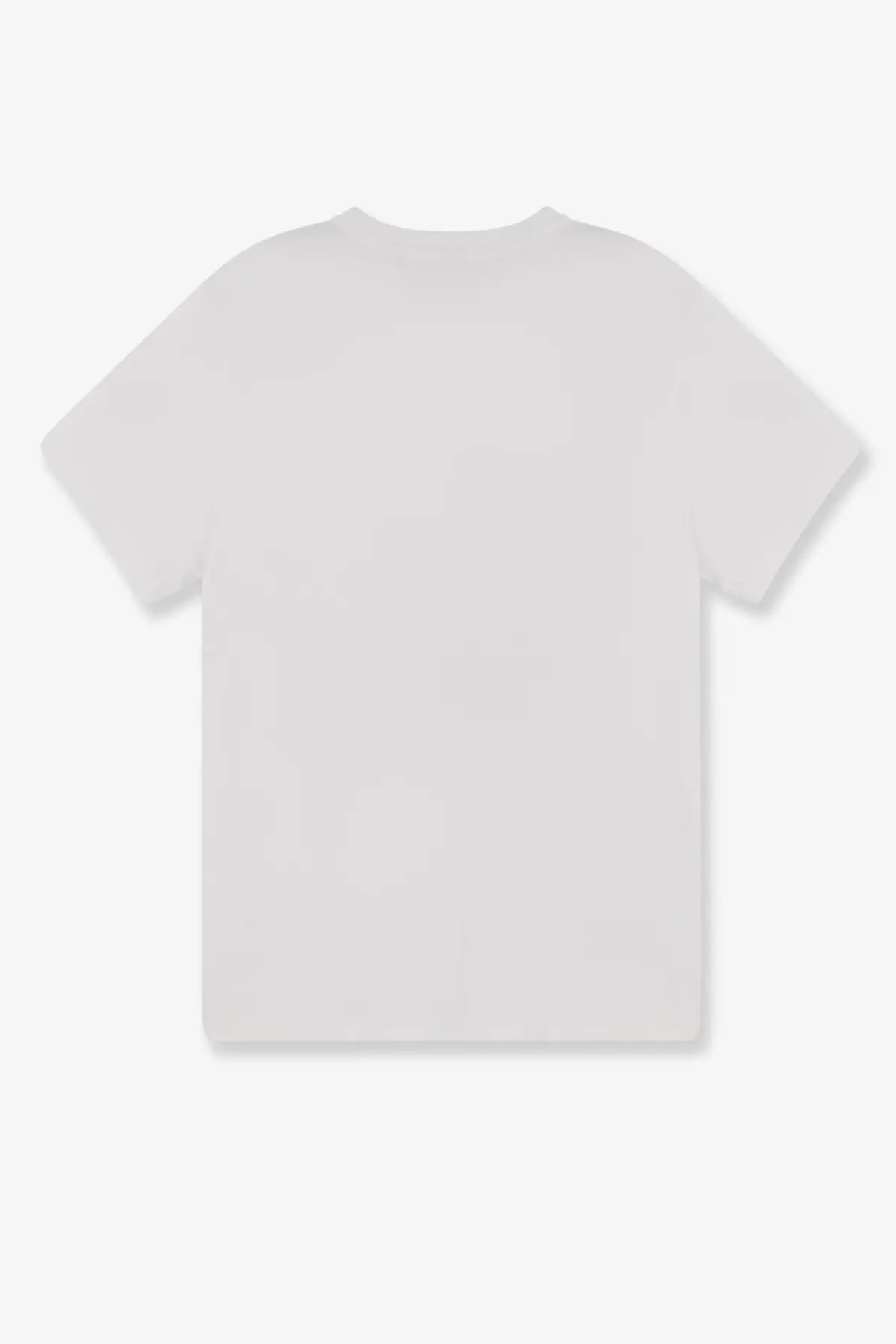 Aspesi men’s cotton shirt white with simple crew neck short sleeves made of white cotton fabric