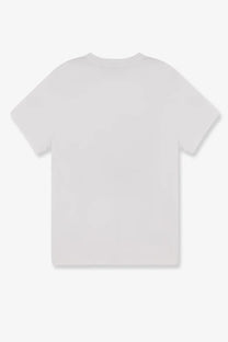 Aspesi men’s cotton shirt white with simple crew neck short sleeves made of white cotton fabric