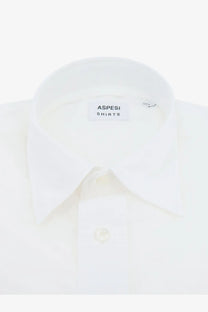 Aspesi men’s fred cotton shirt white featuring a white cotton button-down design with a crisp collar and subtle stitching details