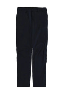 Black aspesi men’s pantalone da trekking rivisitato trousers with sleek straight-leg cut and subtle front pleats
